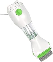 Electric Head Lice Comb – Chemical-Free Lice & Nits Removal Tool with Suction – Reusable Lice Capture Comb for Kids & Adults – Safe, Gentle, and Effective Hair Vacuum Machine (GREEN)