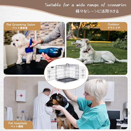 PETAPPY ペットケージ 犬 ケージ 幅107x奥行71.5x高さ77.5cm 中型犬 大型犬 折り畳み ケージ の商品画像 4