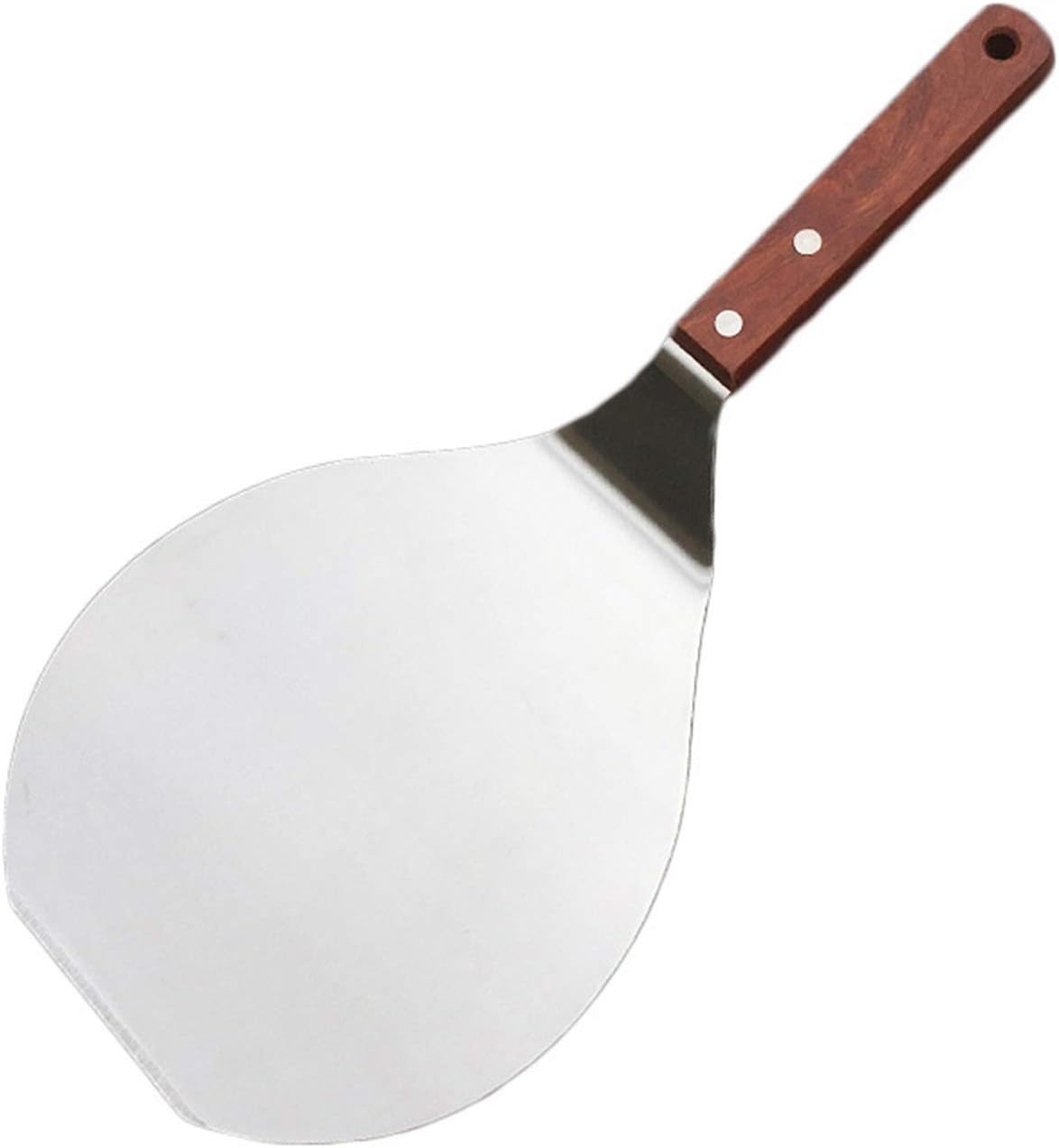 Pizza Peel,Pizza Paddle Non Stick Pastry Stainless Steel Kitchen Lifter Round Pizza Peel Paddle Hanging Hole Baking Tool Cake Shovel Chef