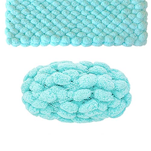 3 Balls Pomp-A-Doodle Yarn,100% Polyester Jelly Bean Pom-Pom Ball Yarn For Crochet Knitting Blanket Mat Pet Nest 450G (Sky Blue) #TOP1