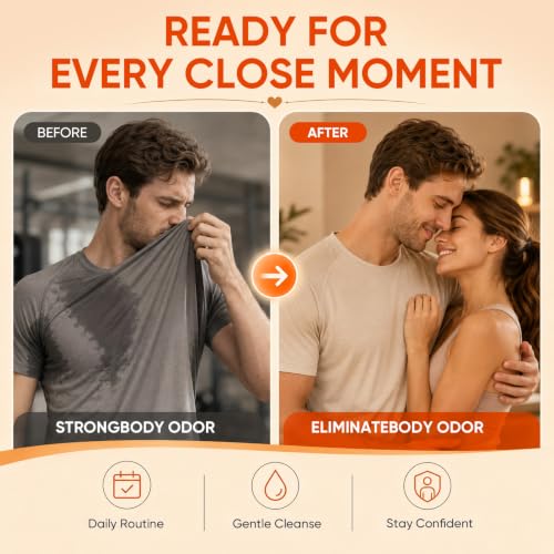 Image of Persimmon Body Wash for Body Odor Control, Natural Deodorant Soap Cleanser | Deep Cleansing Nonenal Body Soap for Old People Smell, Strong Odor Smelly Feet Remove for Men & Women, Family Safe