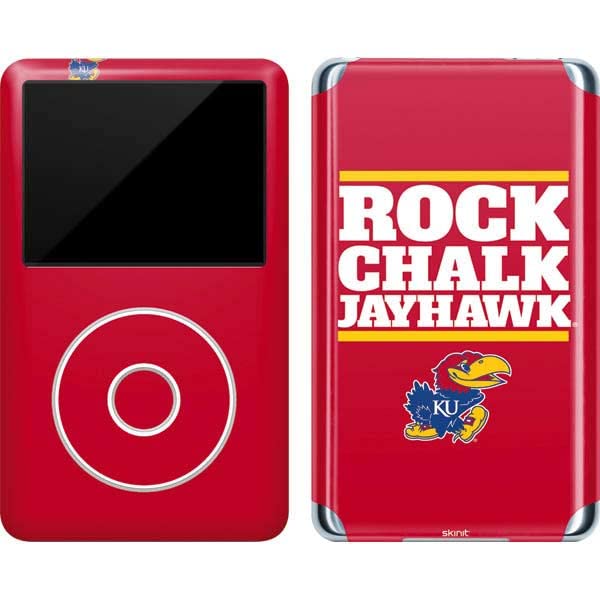 Skinit Decal MP3 Player Skin Compatible with iPod Classic (6th Gen) 80GB - Officially Licensed College Kansas?Rock Chalk Jayhawk Design