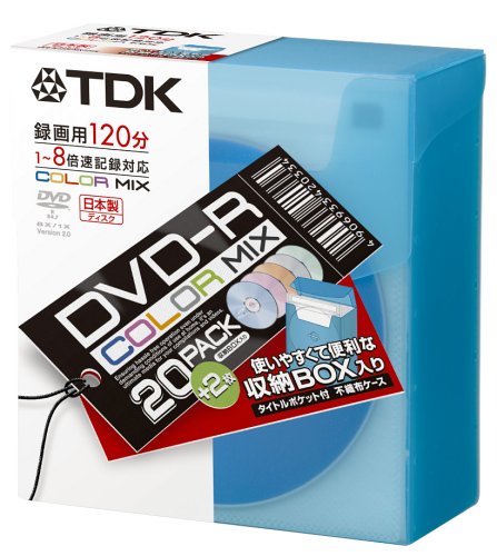 Amazon.co.jp: TDK DVD-R録画用 1-8倍速記録対応 5色カラーミックス