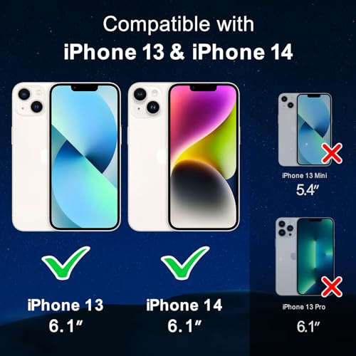 Exsight Magnetic Case for iPhone 13 / iPhone 14 6.1”, Clear Phone Cases Compatible with MagSafe, Airbag Drop Protection, Anti-Yellowing, Anti-Scratch, Shockproof Cell Phone Cover, Transparent Exsight Magnetic Case for iPhone 13 / iPhone 14 6.1”, Clear Phone Cases Compatible with MagSafe, Airbag Drop Protection, Anti-Yellowing, Anti-Scratch, Shockproof Cell Phone Cover, Transparent