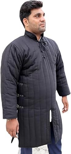 THE MEDIEVALS Medieval Espesor Acolchado Mangas Completas Gambeson Abrigo Aketon Chaqueta Armadura