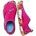 CIOR Kids Water Shoes Boys & Girls Aqua Athletic Sneakers Fast Dry Lightweight Socks Barefoot Beach Sport Shoes(Toddler/Little Kid/Big Kid) U121WZ549.EL-Rose Red-31