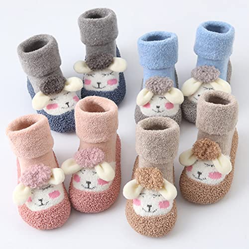 EnJoCho Boys GirlsWinter Slippers Baby Home Slippers Cute Warm House Slippers for Infant Lined Winter Indoor Shoes2