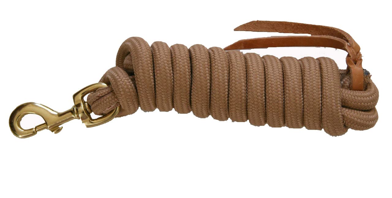Vaquero Caballo de Nylon Cuerda de Plomo con Cuero Popper 9 "x 5/8"