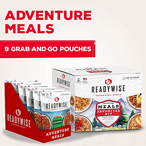 Readywise Outdoor Favorites Kit, Freeze-Dried Backpacking And Camping Meals, Tasty Meals And Snacks For Hiking, Backpacking, Or Emergency Preparedness, Pack Of 9 #TOP1