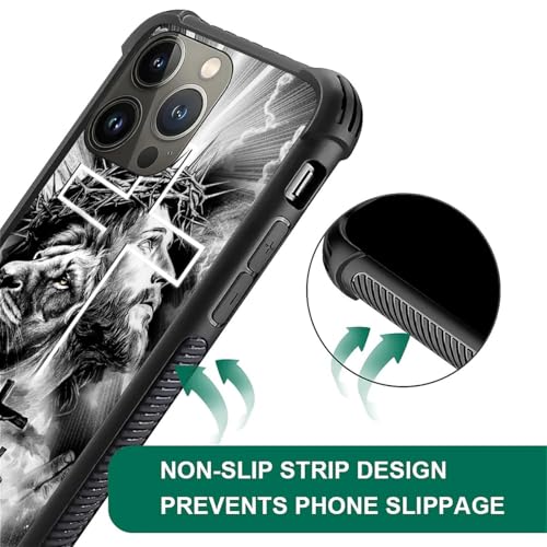 Deaorew for iPhone 15 Pro Case | Classic Slim Cover Design | Lion Jesus Cross by Deaorew - Used condition - Image 4