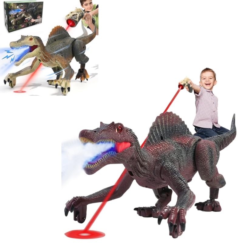 Amazon.com: Richgv RC Dino Battle Set: Gray & Red Spinosaurus with