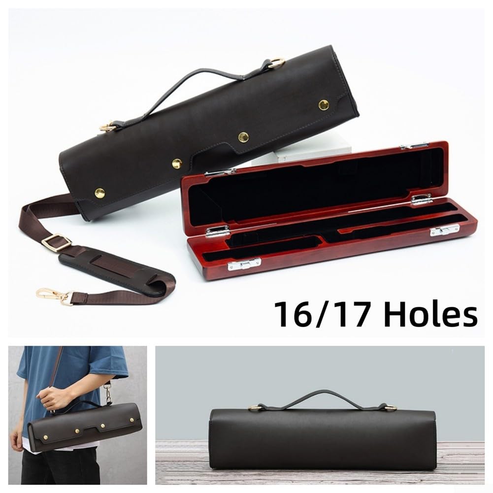 Custodia in PU per Flauto a 16 Fori con Tracolla Custodia in(B-17 hole) | PU morbida, non tessuta, tracolla inclusa, chiusura per sicura, ideale per trasporto