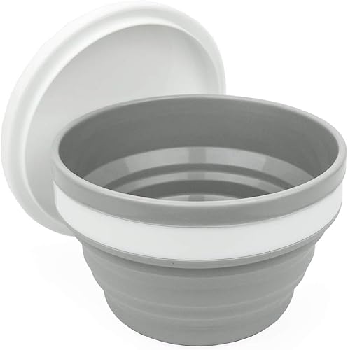 CARTINTS Contenedores plegables de silicona para almacenamiento de alimentos con tapas, recipientes plegables ideales para viajes y campamentos,