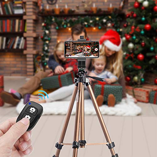 Handy Stativ Adapter Smartphone Halterung 360 Grad Drehgelenk mit kabellosem Fernauslöser für 3,5 bis 7 Zoll Alle Smartphones, iPhone 12 11 10, Galaxy S21 20 Note 20, Nexus