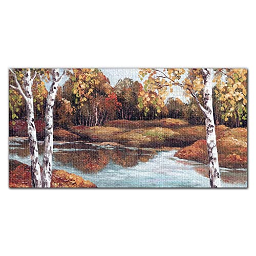 Tableau en verre acrylique 100x50 cm Coloray avec paysage de rivière