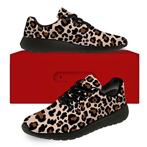 Leopard Print Shoes for Men Women Running Shoes Tennis Walking Athletic Sneakers2