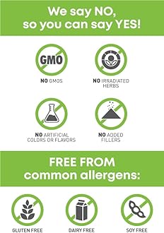 Oregon's Wild Harvest Non-GMO Certified Organic Astragalus Capsules Long Term Immune Support Herbal Supplements-180 Count