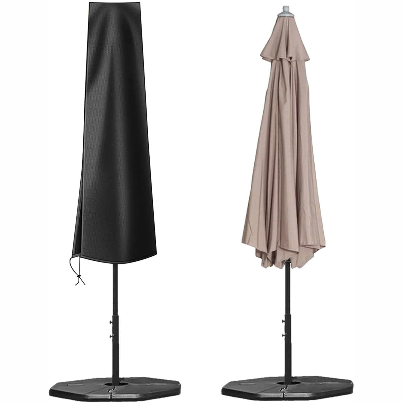 Parasol Covers, 210D Oxford Umbrella Protective Cover Waterproof Weatherproof UV-Anti Snow Proof Cantilever Straight with Telescopic Pole and Zip Garden Patio Banana Brolly (Straight,50*62*160cm)
