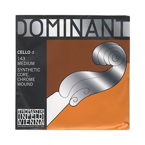 Cordes violoncelle Thomastik Dominant noyau plein nylon ré chrome filé tension souple
