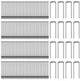 Jetec 100 Pcs Plantation Shutter Repair Kit Replacement Louvers Staples Window Blind Tilt Rod Operable Plantation Silver Missing Metal Indoor Louver Staples Tools Repair (0.6 x 0.19)