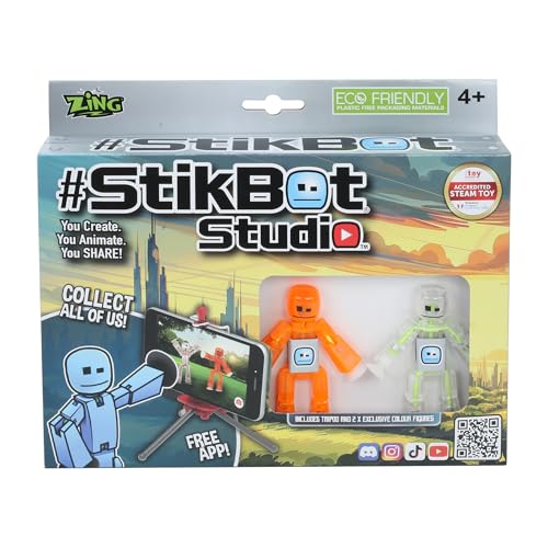 Zing StikBot S1003 Studio, Orange and White/Clear