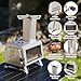 Rocket Stove Stainless Steel Countertop Mini wood Stove Detachable Portable Wood Burning Stove With Chimney and Carrying Bag for Outdoor Cooking Coffee Making Warming Lighting Fire Watching