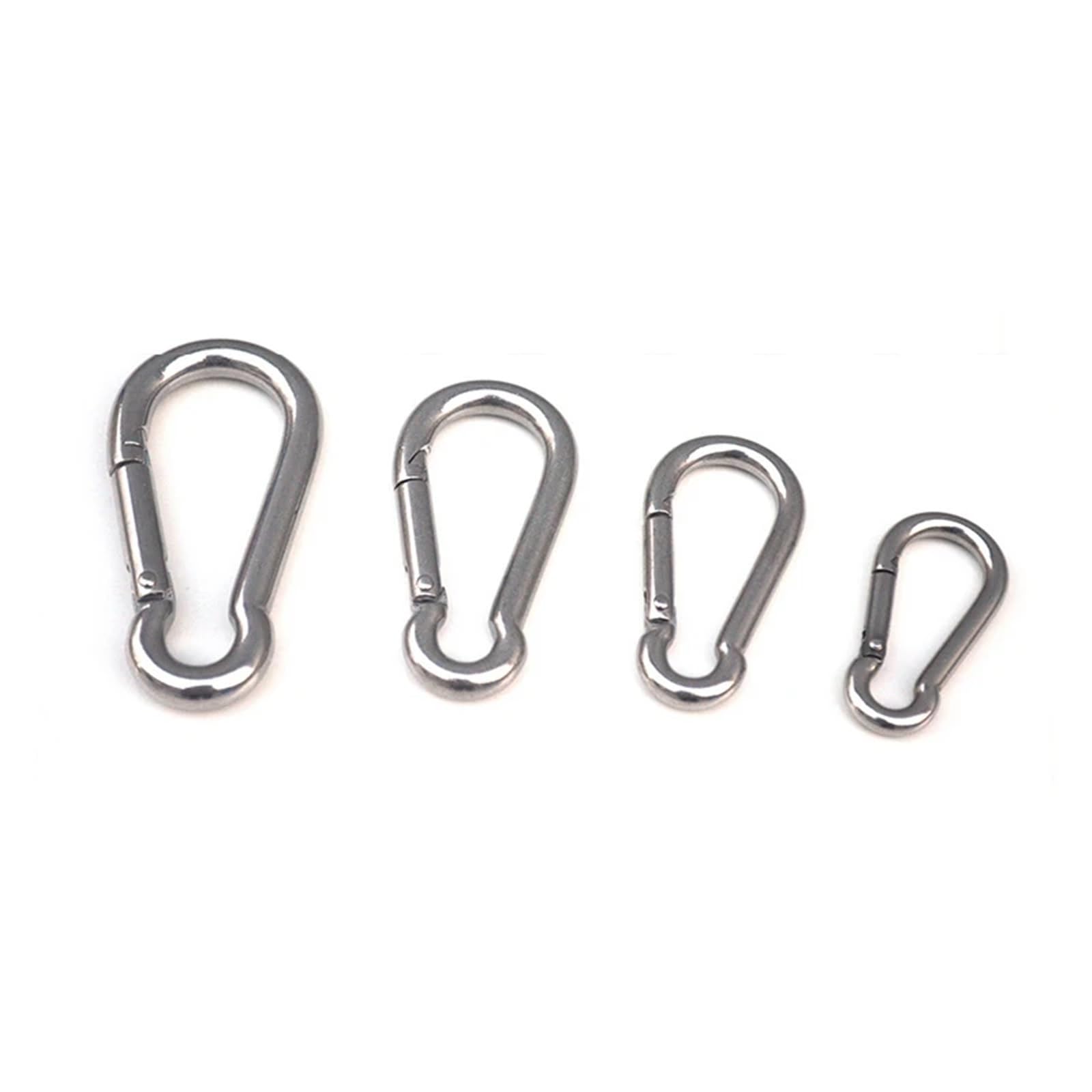 Mousqueton Mousqueton en Acier Inoxydable 304 316, 1 pièce, Mousqueton, Boucle à Ressort, Porte-clés M4 M5 M6 M7 M8 M9 M10 M11 M12 M14(M12 x 140mm,316 Stainless Steel)