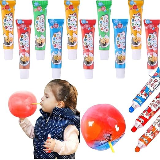 Bubble Making Glue Balloon Magic Bubble Balloon Glue, bloonies Plastic Bubble Balloon Colorful Plastic Bubble Blowing Toy, Bubbles Crafting Toy for Children (Rendom Color) (Pack of 6 PCS)-image-45