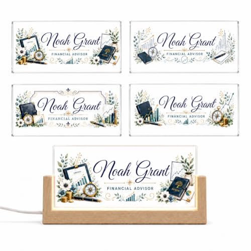 Personalized Financial Advisor LED Nameplate