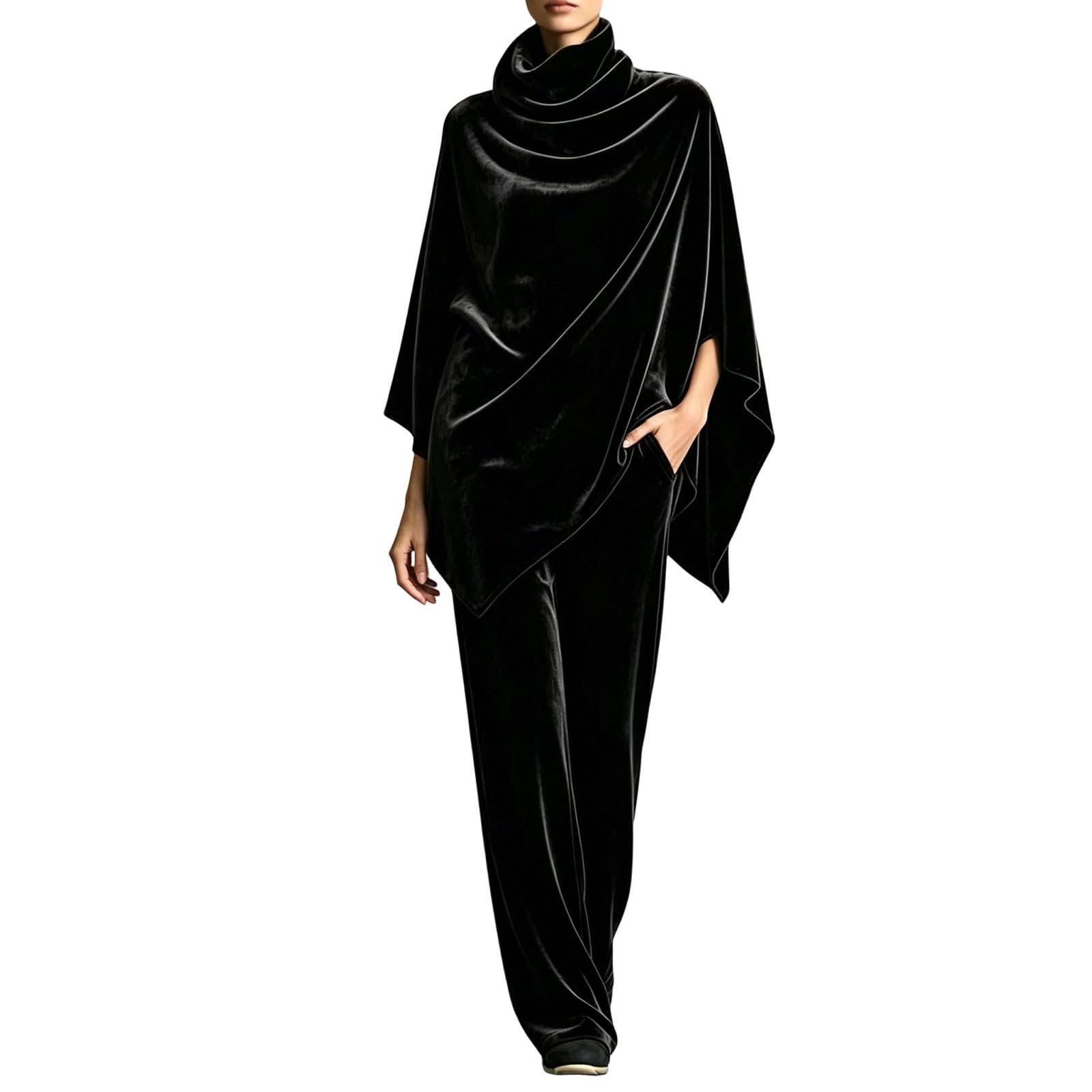 Completi Donna Eleganti 2 Pezzi Completi Da Ginnastica Manica Lunga Girocollo Completo Palestra Tuta Sportiva Casual Set Top E Pantaloni a Gamba Larga Tute Per Jogging Yoga Fitness Da Casa Autunno