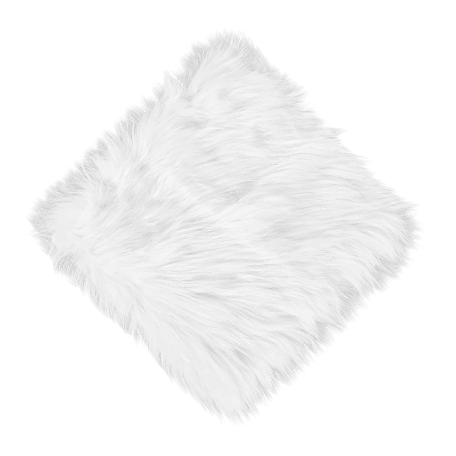 NINGDAN 12inch Square Small Faux Fur Sheepskin Cushion Soft Plush Area Rug,Photo Background for Small Product Desktop Photography,Display and Decor,