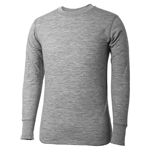 Terramar Men's Grey Heather Merino Wool Crew Cover