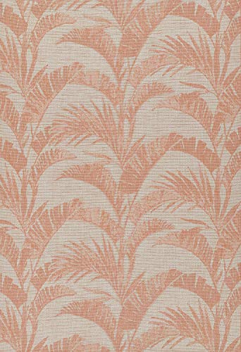 Momeni Riviera Transitional Indoor/Outdoor Area Rug, Coral, 4'1' X 6'