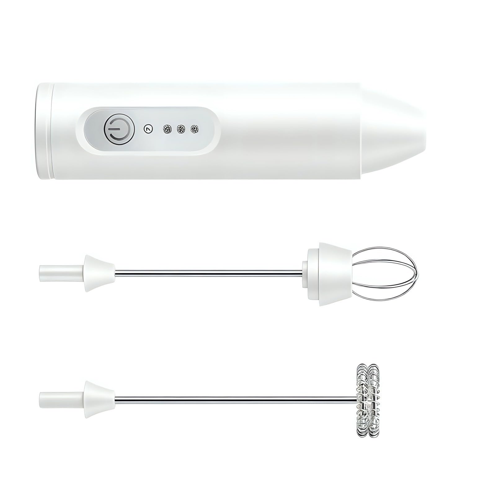 Linvimia Portable Rechargeable Electric Milk Frother Foam Maker Stainless Steel Handheld Foamer Drink Mixer Coffee Frothing Wan Portable Drink Mixer for Coffee