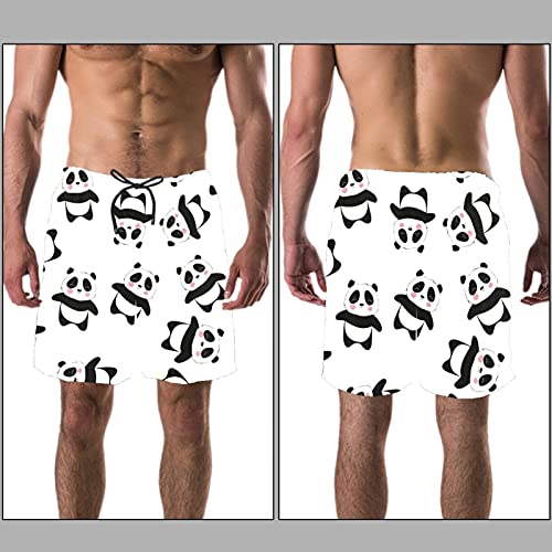 Short de bain pour homme anti irritation doublure maille confortable séchage rapide panda - 3