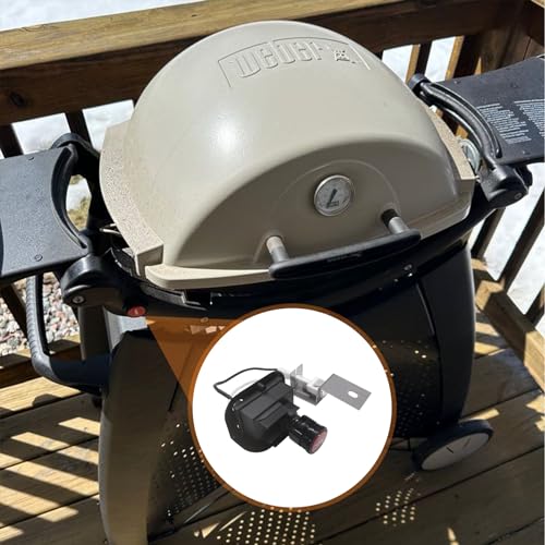 Image of SafBbcue 64868 Electronic 2-Outlet Ignition Kit Replacement Parts for Weber Q1200 Q2200 Series Grills (from '14-Present), Compatible with Weber Igniter 64868, for Weber 51010001 51200001 Gas Grill | Complete electronic ignition replacement for Weber Q1200 /Q2200 (2014+). Replaces OEM 64868. Requires 1 AA battery.