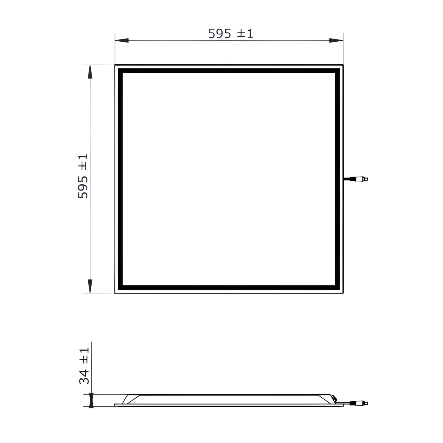 LEDKIA LIGHTING Panneau LED 60x60 cm 36W 4300 lm 3000K-4000K-6000K Sélectionnable