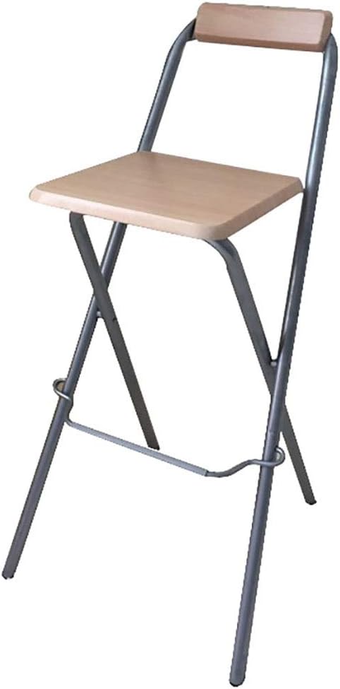 Home Folding Stool – 27/29 Inch Bar Chair High Stool with Backs Wood Pub Chair Metal Counter Bar Stool Chair with 220 Ibs Capacity - 7 Colors