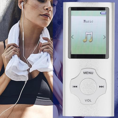Image of Drumstone (𝐒𝐩𝐞𝐜𝐢𝐚𝐥 𝟏𝟓 𝐘𝐞𝐚𝐫𝐬 𝐖𝐚𝐫𝐫𝐚𝐧𝐭𝐲) MP3 Player with Earphones, Portable Slim Digital Music Player, 1.8 Inch LCD Screen, HiFi Lossless Sound, TF Card Slot up to 64GB, Workout