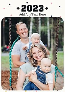 Getagift Personalised Calendar - 12 Photographs One Each Month, Memories My First Year UK-IRELAND 2023 A4 Spiral Bound Wall Hanging Calendar Planner/Organiser, Birthday Family Wedding., White