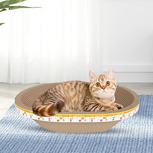 FAKEME Arranhador para Gatos em Forma de Tigela, Tábua de Dormir, de Gato, Proteção, Atividade, Brin