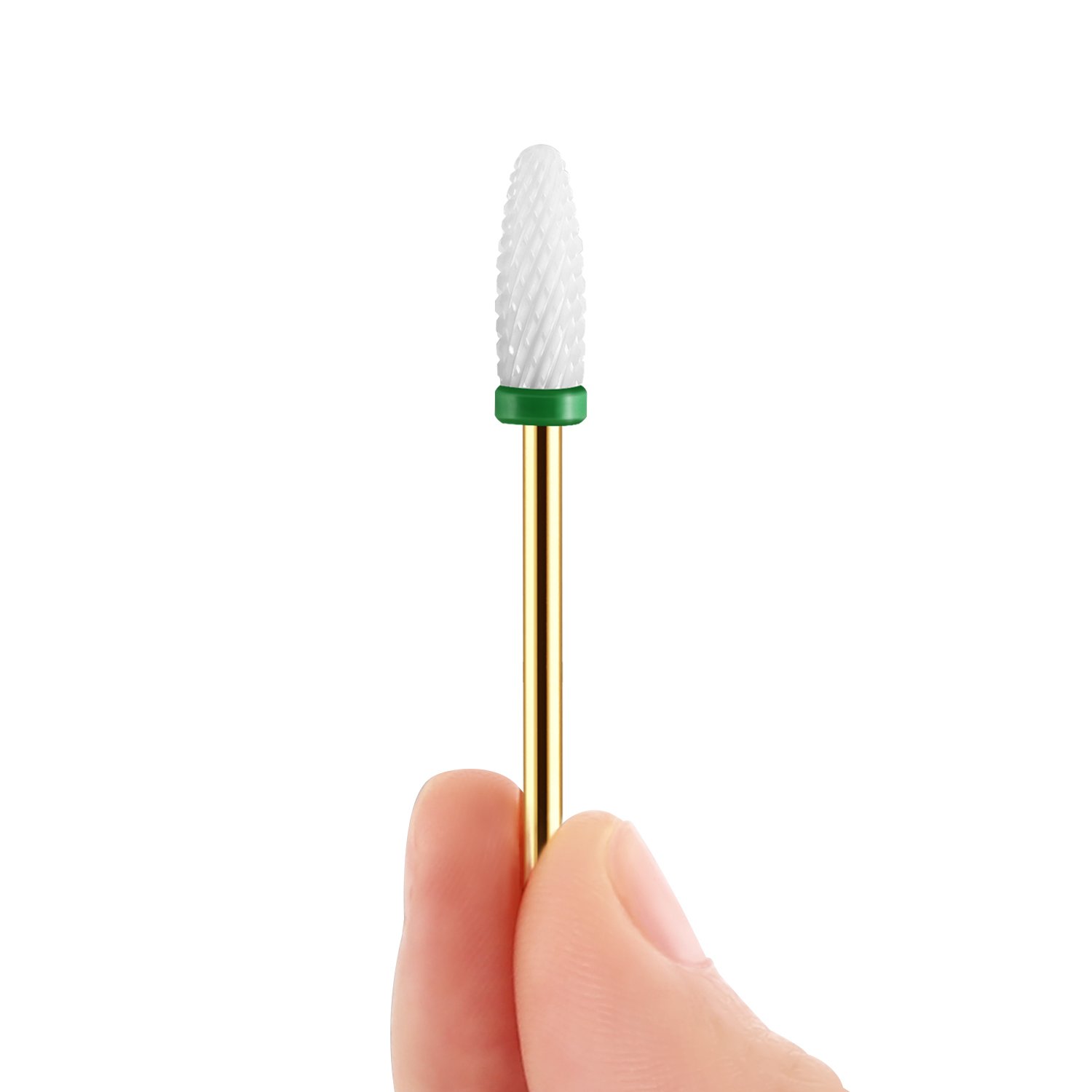 JCMaster® 2x Punte in Ceramica Conica per Fresa Unghie Lunga Durata Taglia Standard Punte Ideale Per Rimuovere lo Smalto, il Gel e cuticole Grana Coarse