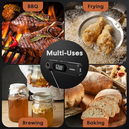 Kompaktes Display des INKBIRD IHT-51K Fleischthermometers mit Hintergrundbeleuchtung