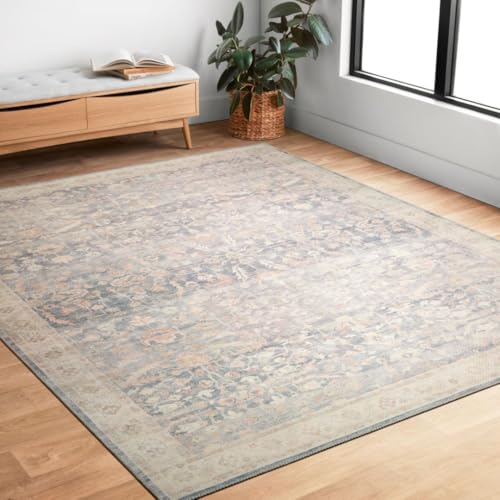 Tapete decorativo Loloi Hathaway Collection Denim/Multi 7'6" x 9'6" miniatura 3