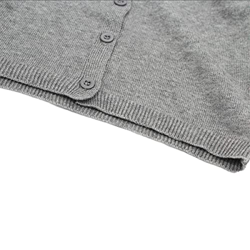 Image of Little Girl Knit Cardigan Sweater - Toddler Button Down School Uniforms Cardigan