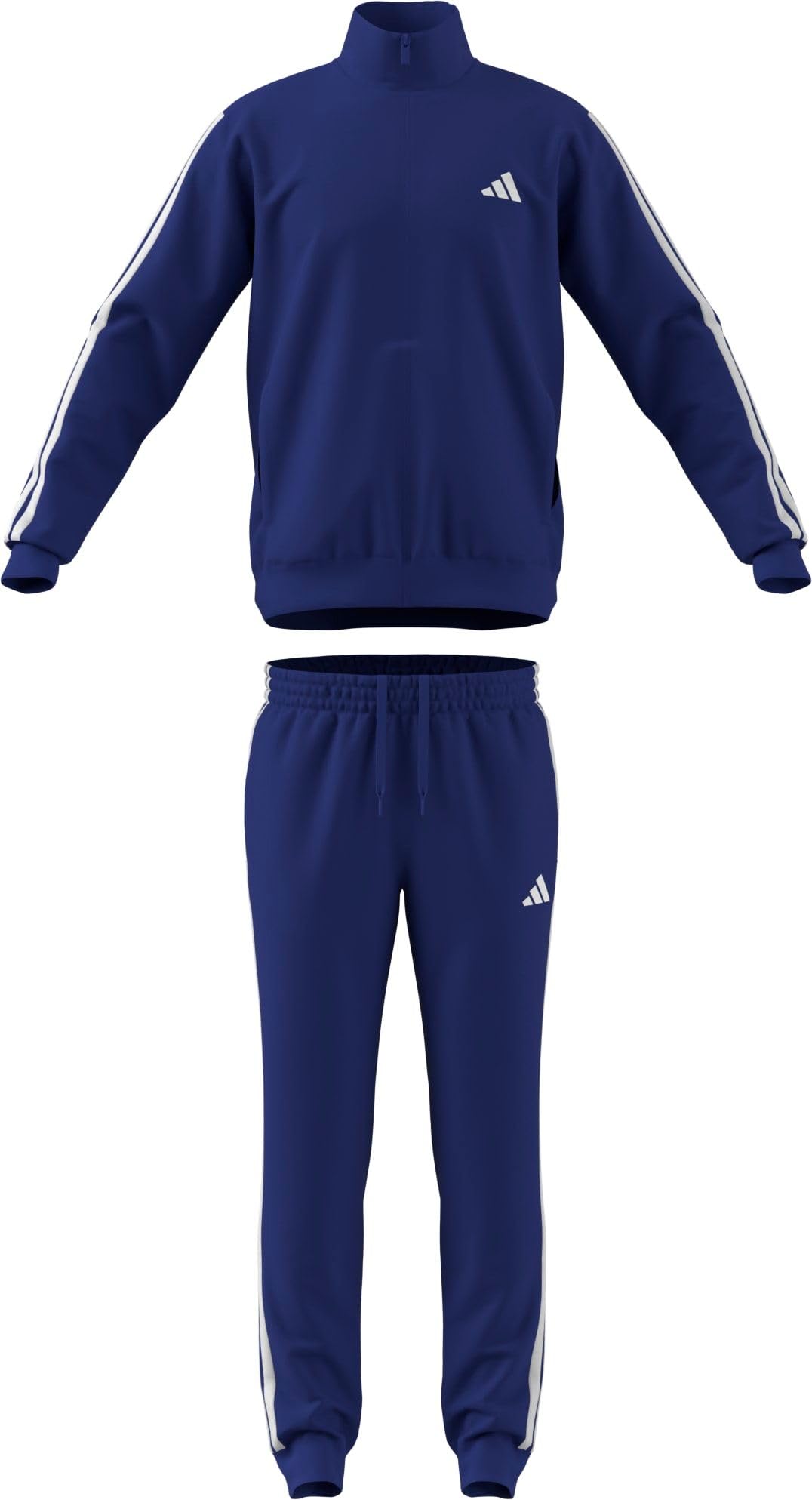 adidas Homme SPORTSWEAR BASIC 3 STRIPES TRICOT TRACKSUIT, semi lucid blue/white, XL