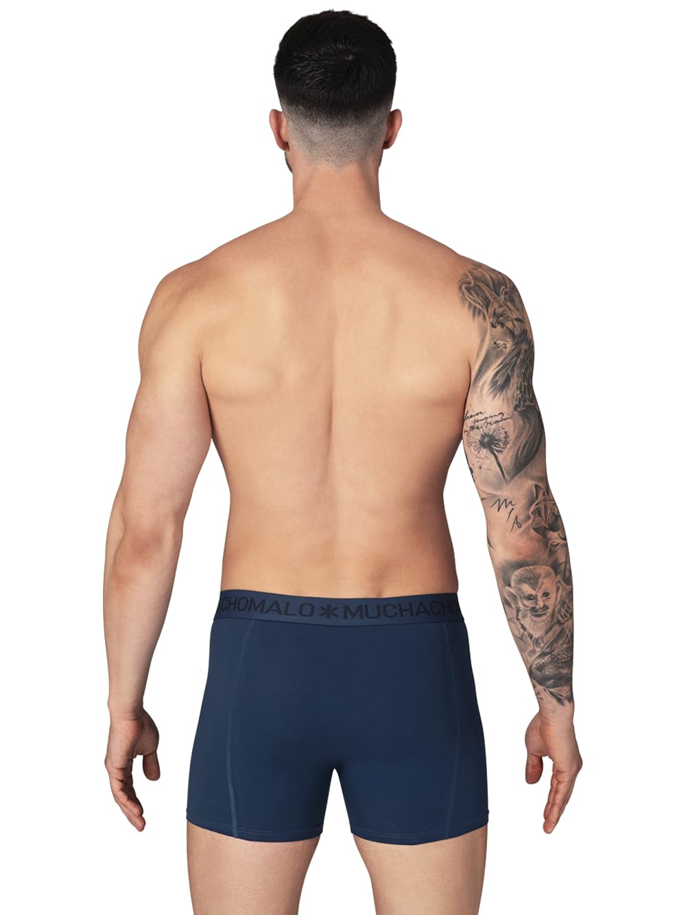 Muchachomalo Calzoncillos para Hombre, Ropa Interior Lisa de Algodón para Hombre, Pack de 7 Unidades, Bóxers Lisos de Corte Clásico con Cintura Elástica