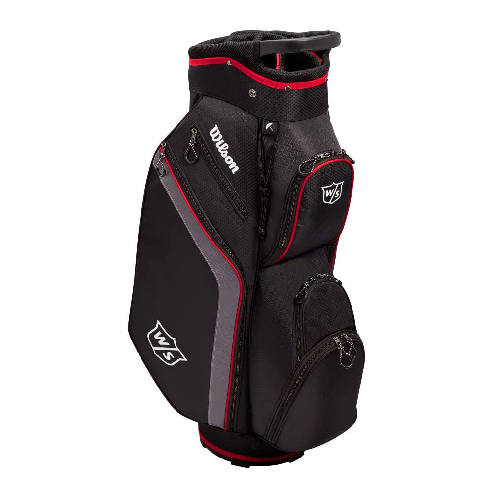 Wilson Bolsa DE Golf Lite Cart Bag - Negro/Charcoal/Rojo