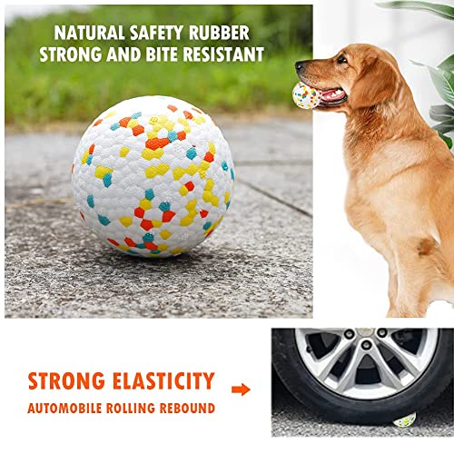 EASY JOY 2 Stück Unzerstörbar Hundebälle Hundespielzeug Stark Federnde Trainingsbälle Langlebige wurfball für Haustiere, Hund kauspielzeug aus E-TPU für Mittlere oder Große Hunde…