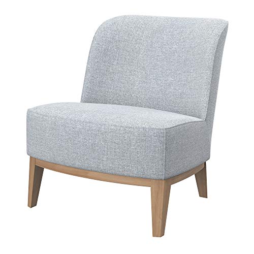 Soferia Housse de Rechange Compatible pour Stockholm Fauteuil, Tissu Naturel Light Grey (RÉSISTANT AUX Taches), Gris